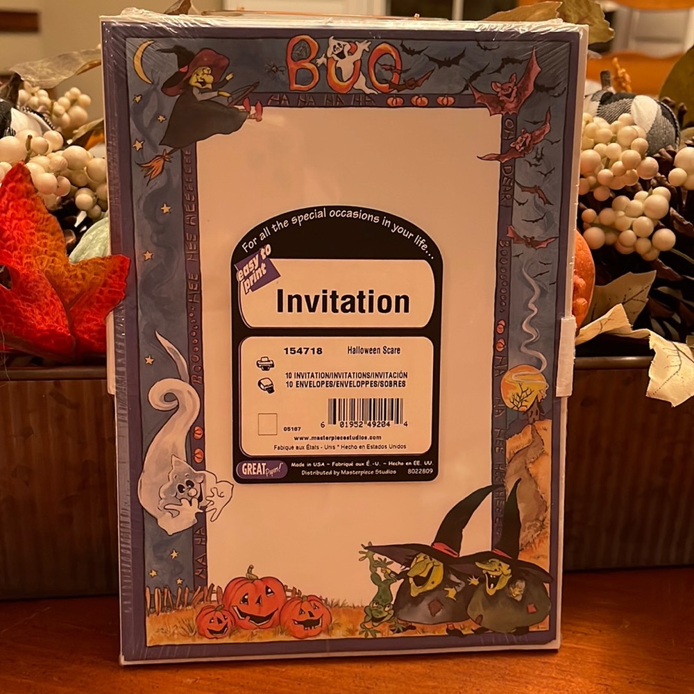Halloween Themed Easy to Print Invitations - Picture 1 of 3